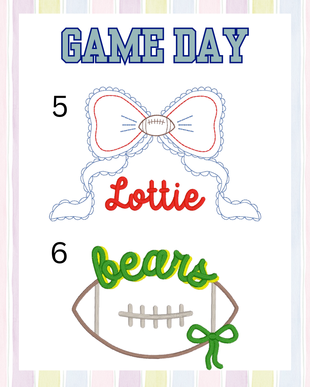 Girls Game Day Peter Pan Collar Bubble