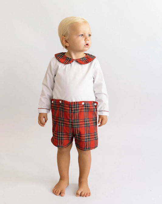 Boy Monogram Plaid Set- PRE ORDER Mid-Late November