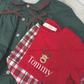 Red & Christmas Check Pant Set