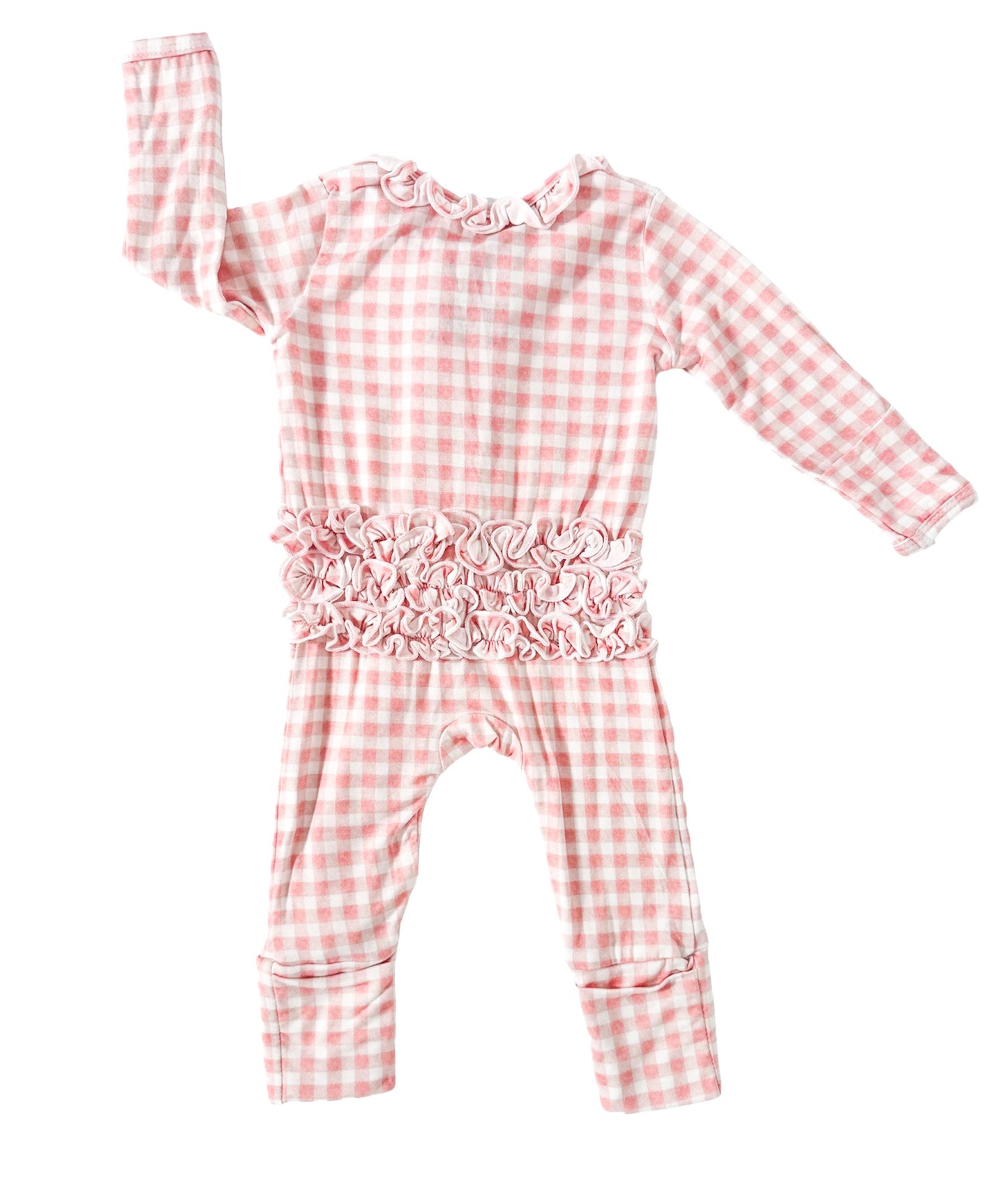 Olivia Ruffle | Convertible Two-Way Zip Footie