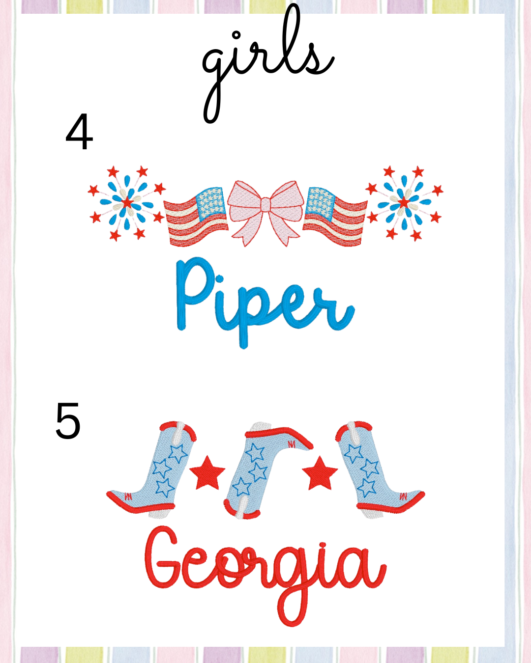 Girls Patriotic Short Sleeve Bubble