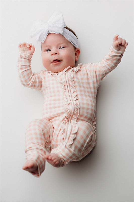 Olivia Ruffle | Convertible Two-Way Zip Footie