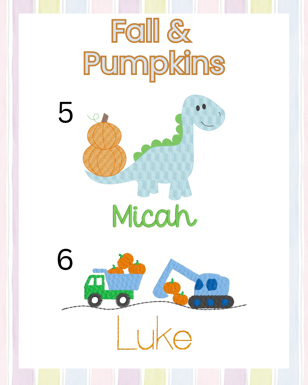 Boys Fall/Pumpkins (Multiple Options)