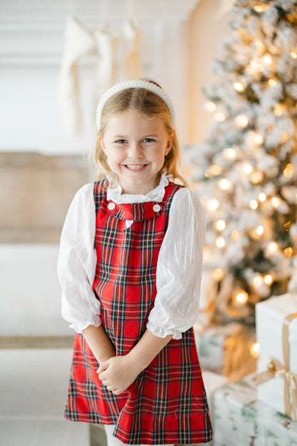 Plaid Girls Dress Set- PRE ORDER Mid-Late November