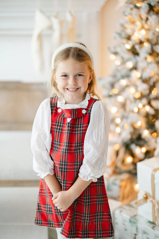 Plaid Girls Dress Set- PRE ORDER Mid-Late November
