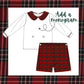 Boy Monogram Plaid Set- PRE ORDER Mid-Late November