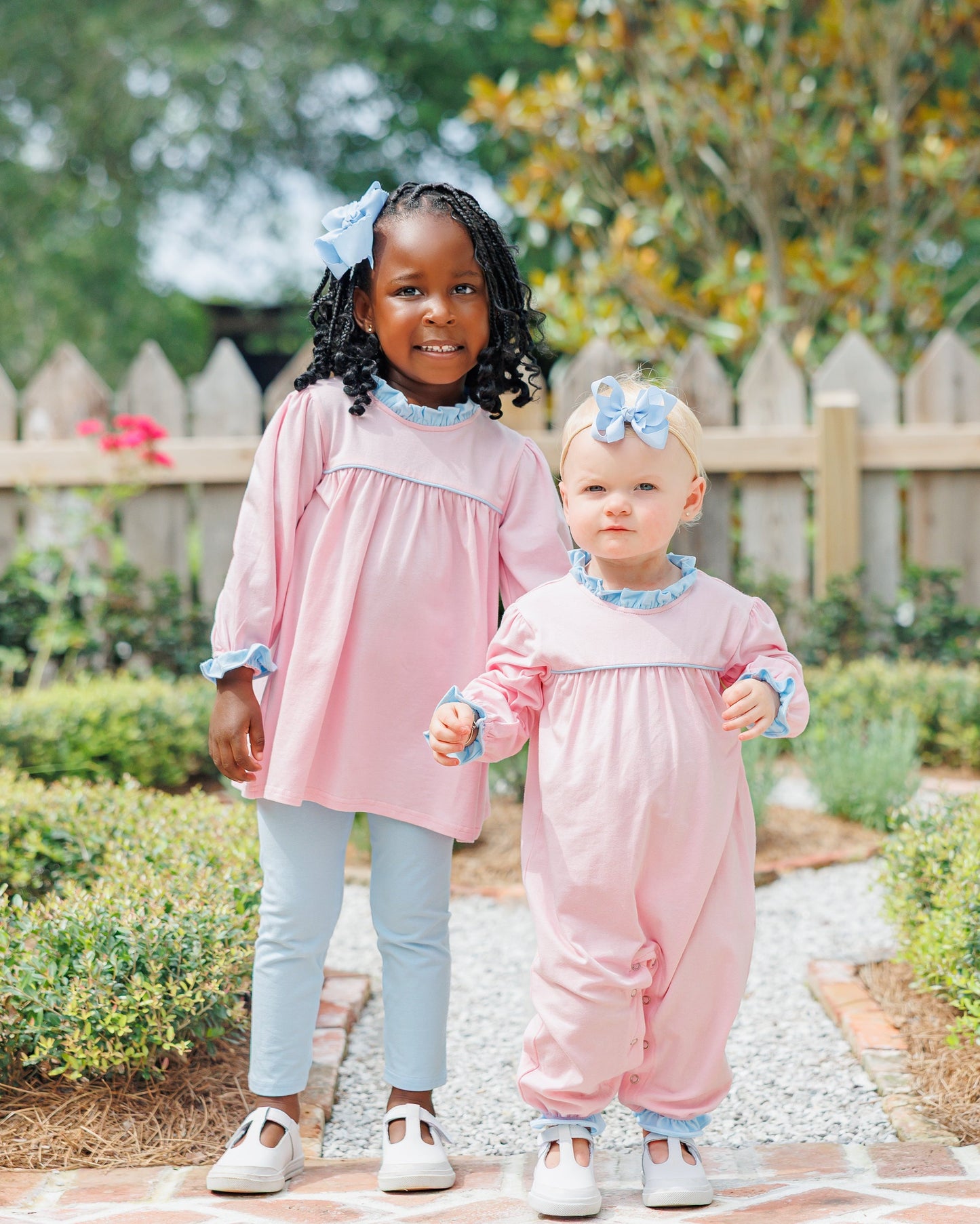 Annie Pants Set- Light Pink/Light Blue