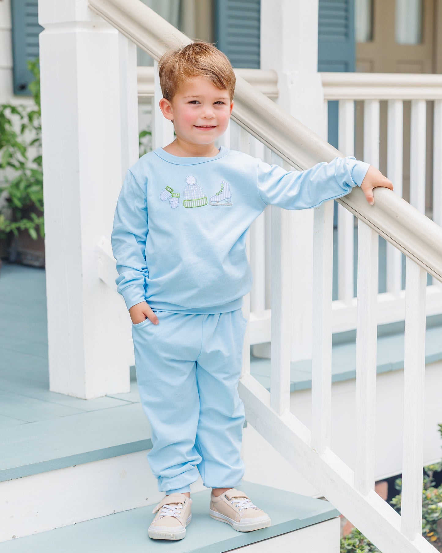 Around The Rink Jogger Set- Light Blue