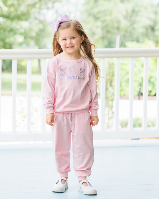 Around The Rink Jogger Set- Light Pink