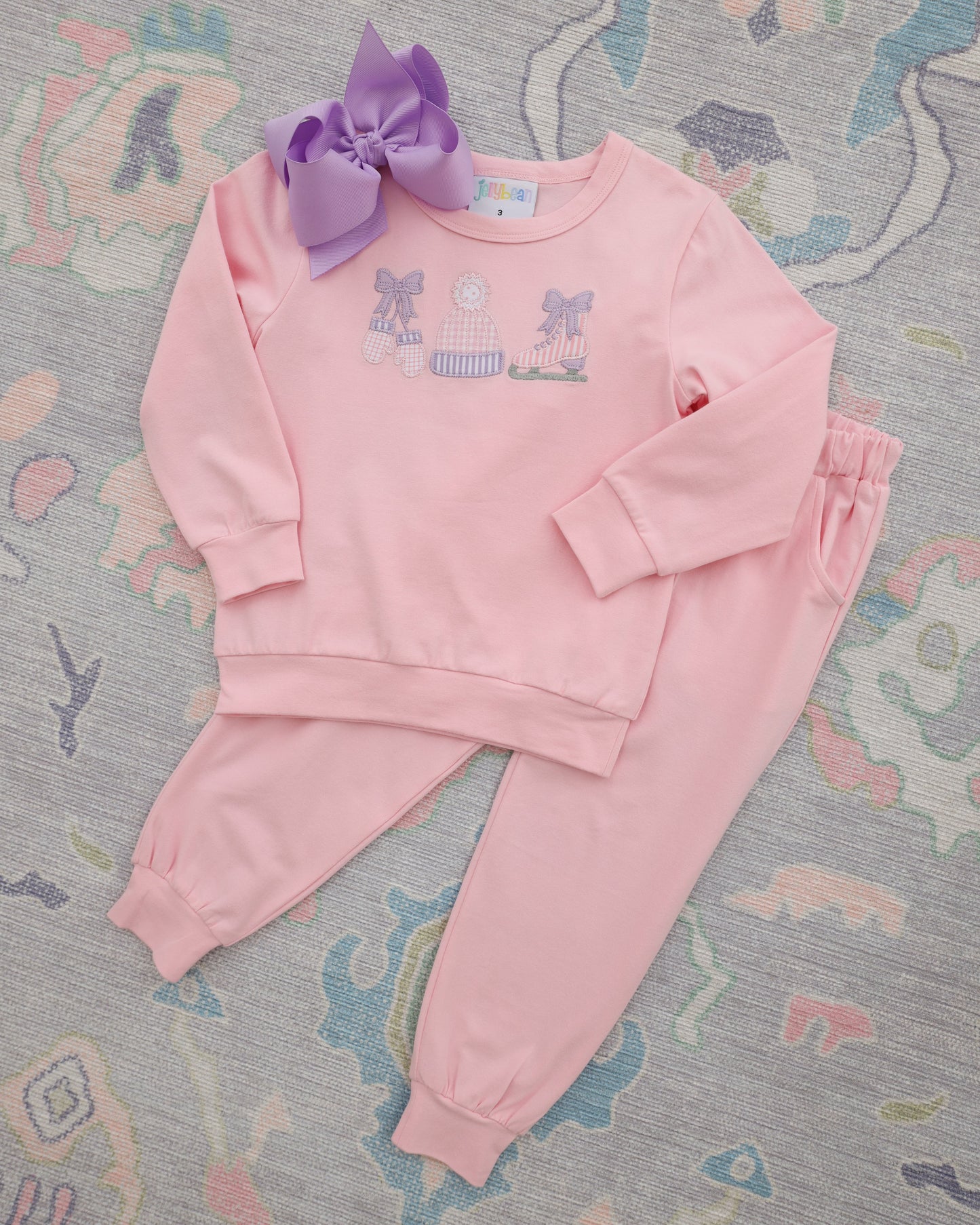 Around The Rink Jogger Set- Light Pink