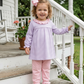 Audrey Bloomer Pants Set- Lavender Stripe/Light Pink