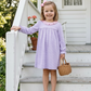Audrey Dress- Lavender Stripe/Light Pink