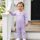 Audrey Romper- Lavender Stripe/Light Pink