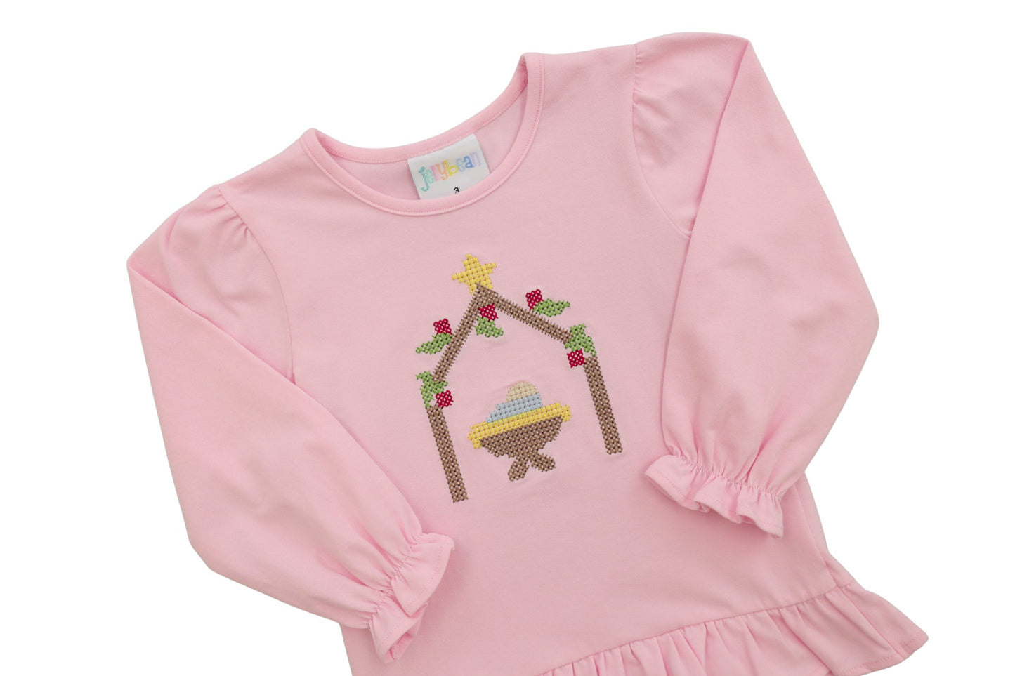 Away In A Manger Ruffle Top