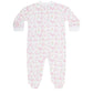 Butterflies Print Zipper Footie