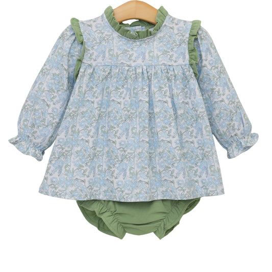 Basin Floral Hallie Diaper Set