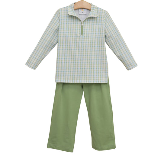 Basin Plaid Evan Pullover Pants Set