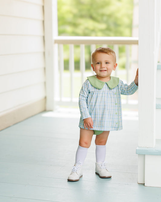 Basin Plaid Liam Diaper Set