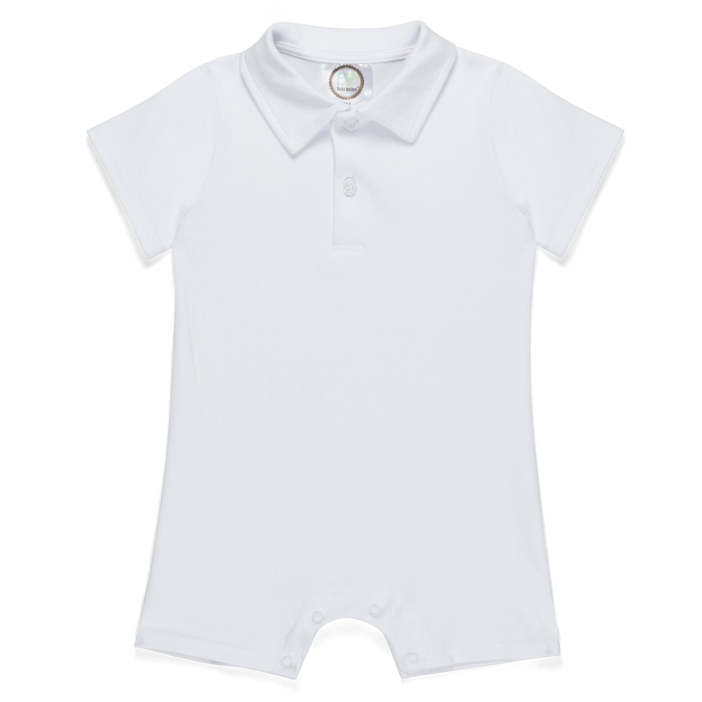 Boys Patriotic Short Sleeve Polo Romper