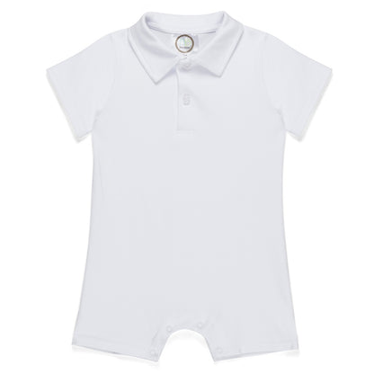 Boys Patriotic Short Sleeve Polo Romper