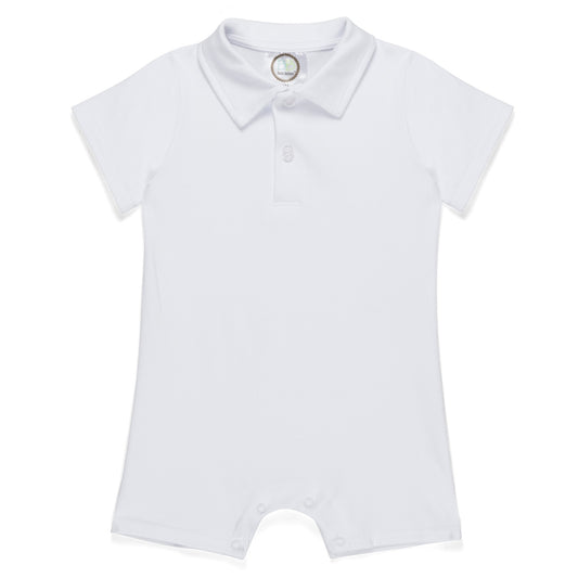 Boys Easter Short Sleeve Polo Romper