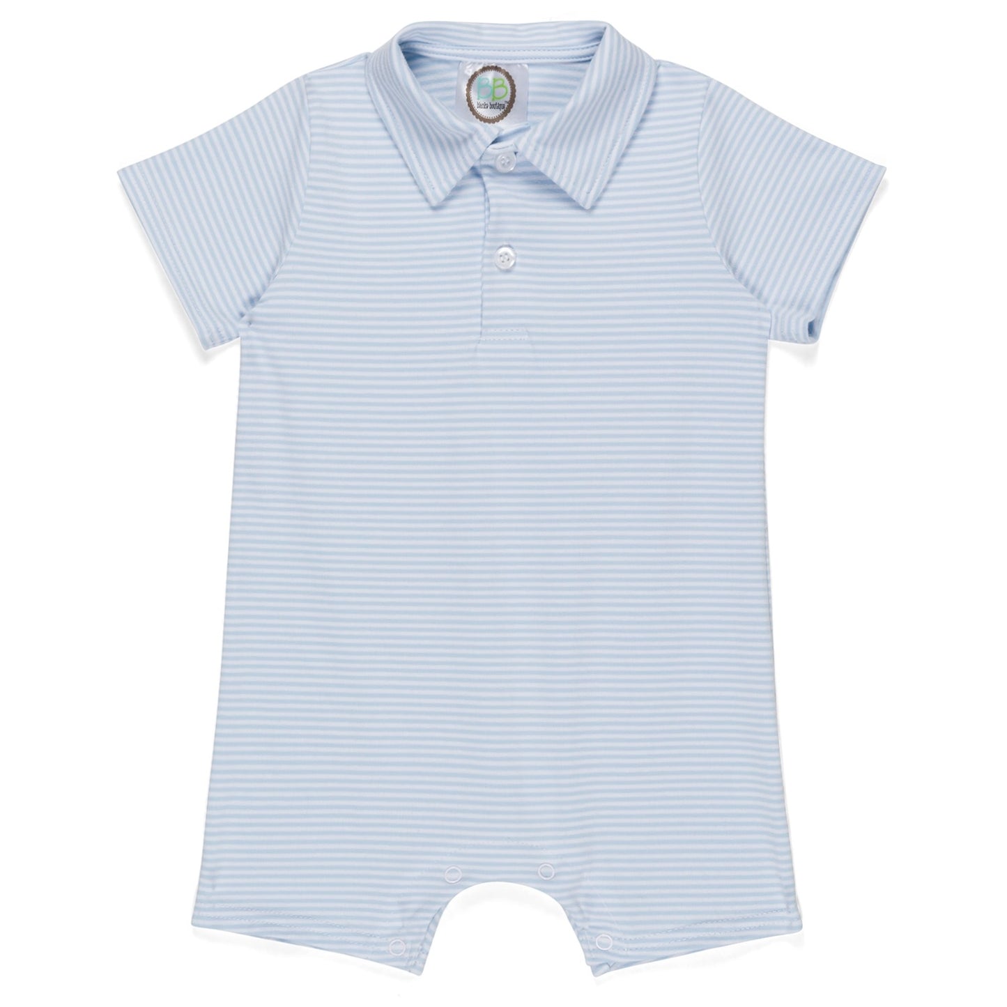Boys Back to School Short Sleeve Polo Romper
