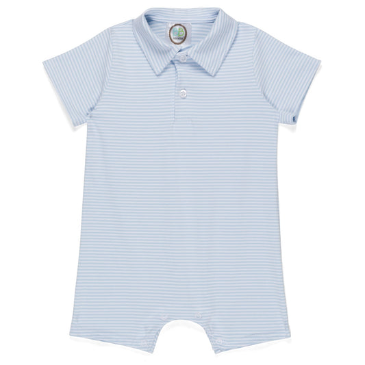 Boys Back to School Short Sleeve Polo Romper