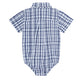 Blue Plaid Pima Cotton Onesie Shirt