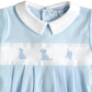 Blue Puppy Love Embroidery Bubble LS