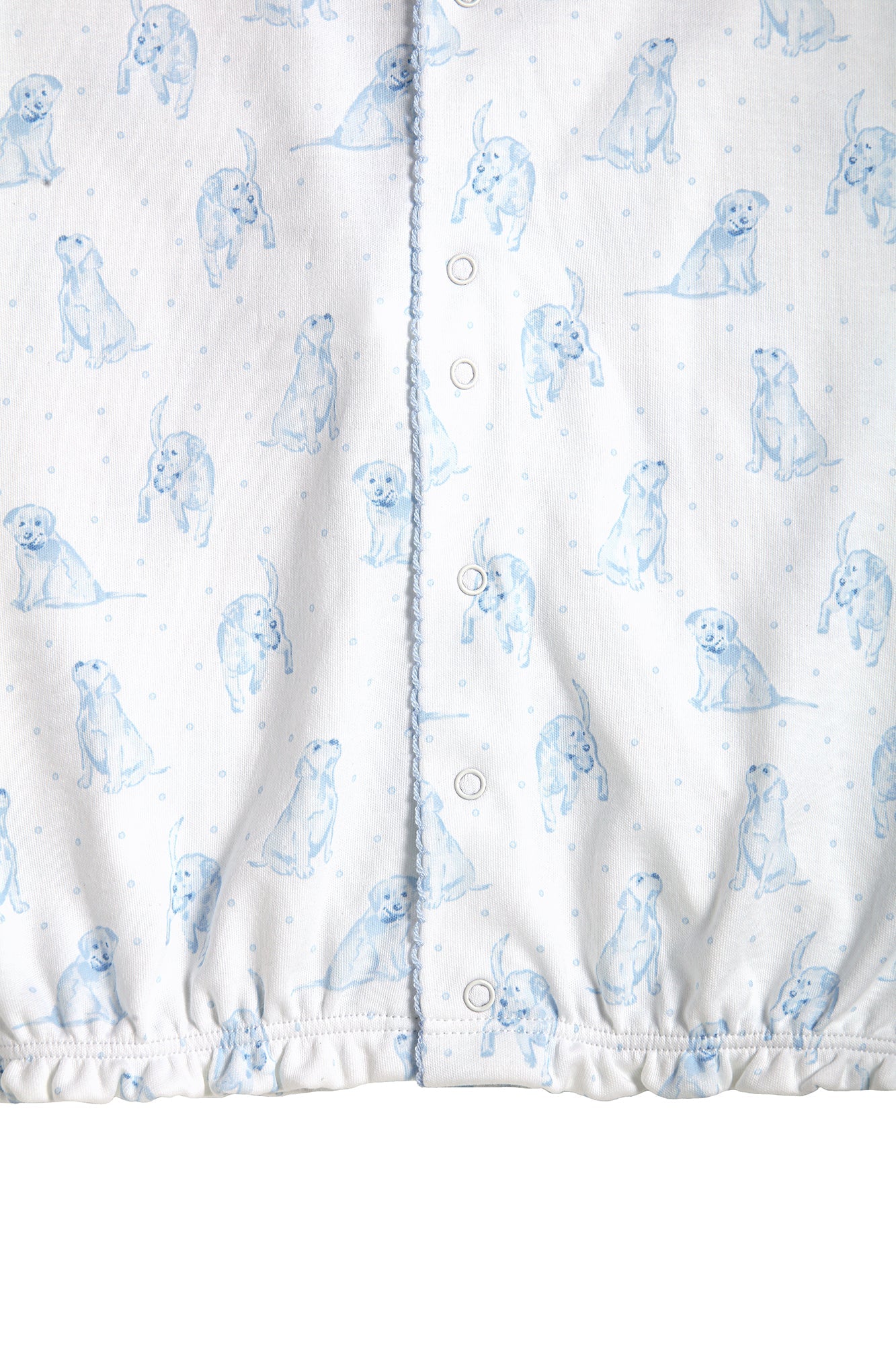Blue Puppy Love Print Converter Gown