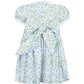 Blue Vines Woven Smocked Dress
