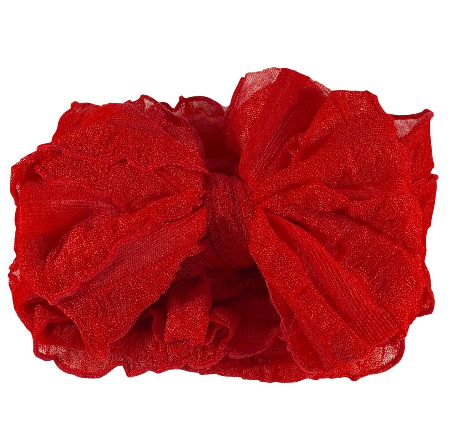 Ruffled Headband | Bright Red