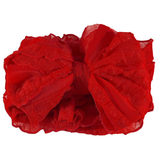 Ruffled Headband | Bright Red