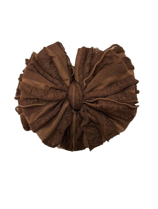 Ruffled Headband | Brown