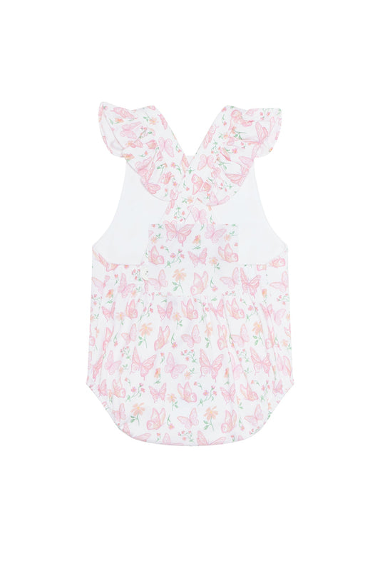 Butterflies Print Ruffle Bubble