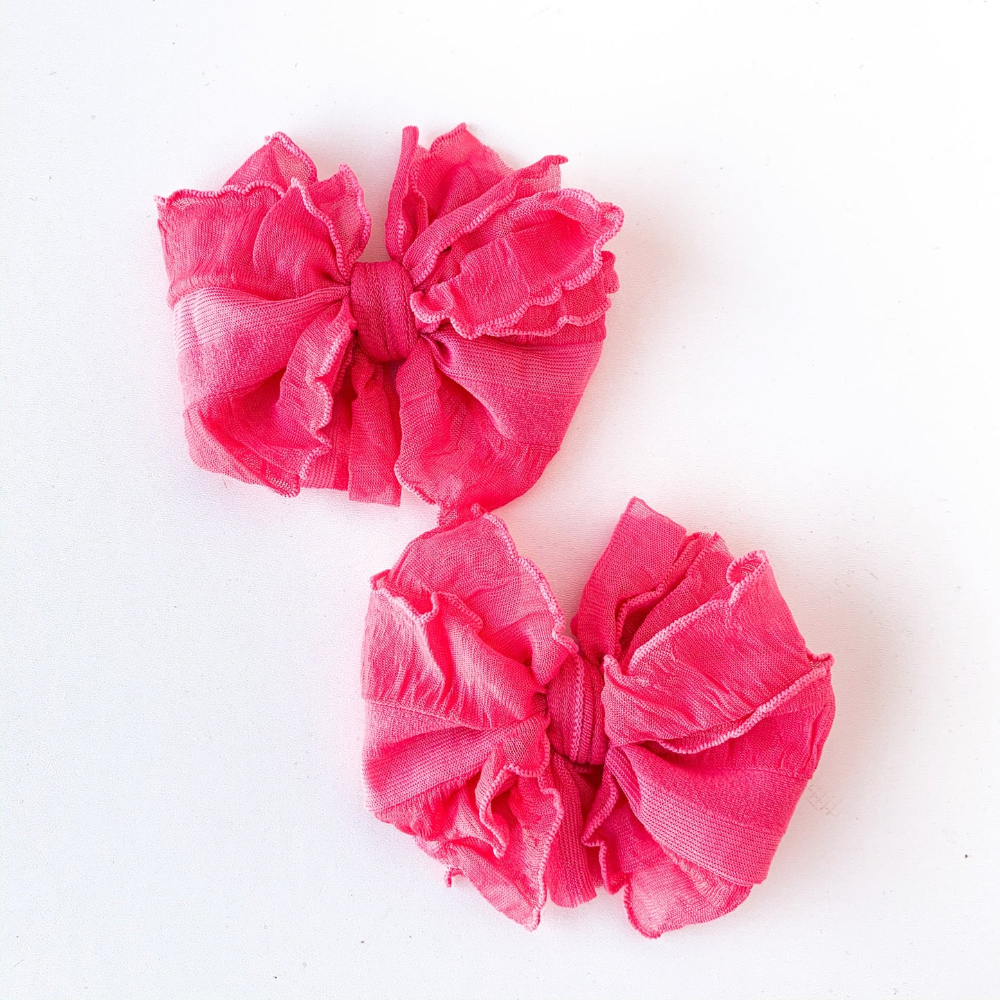 Ruffle Clip | Candy Pink