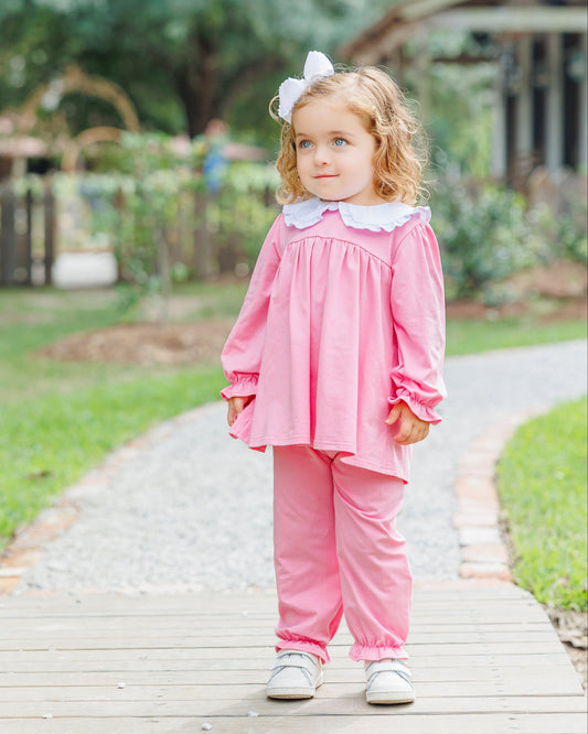 Catherine Bloomer Pants Set- Pink