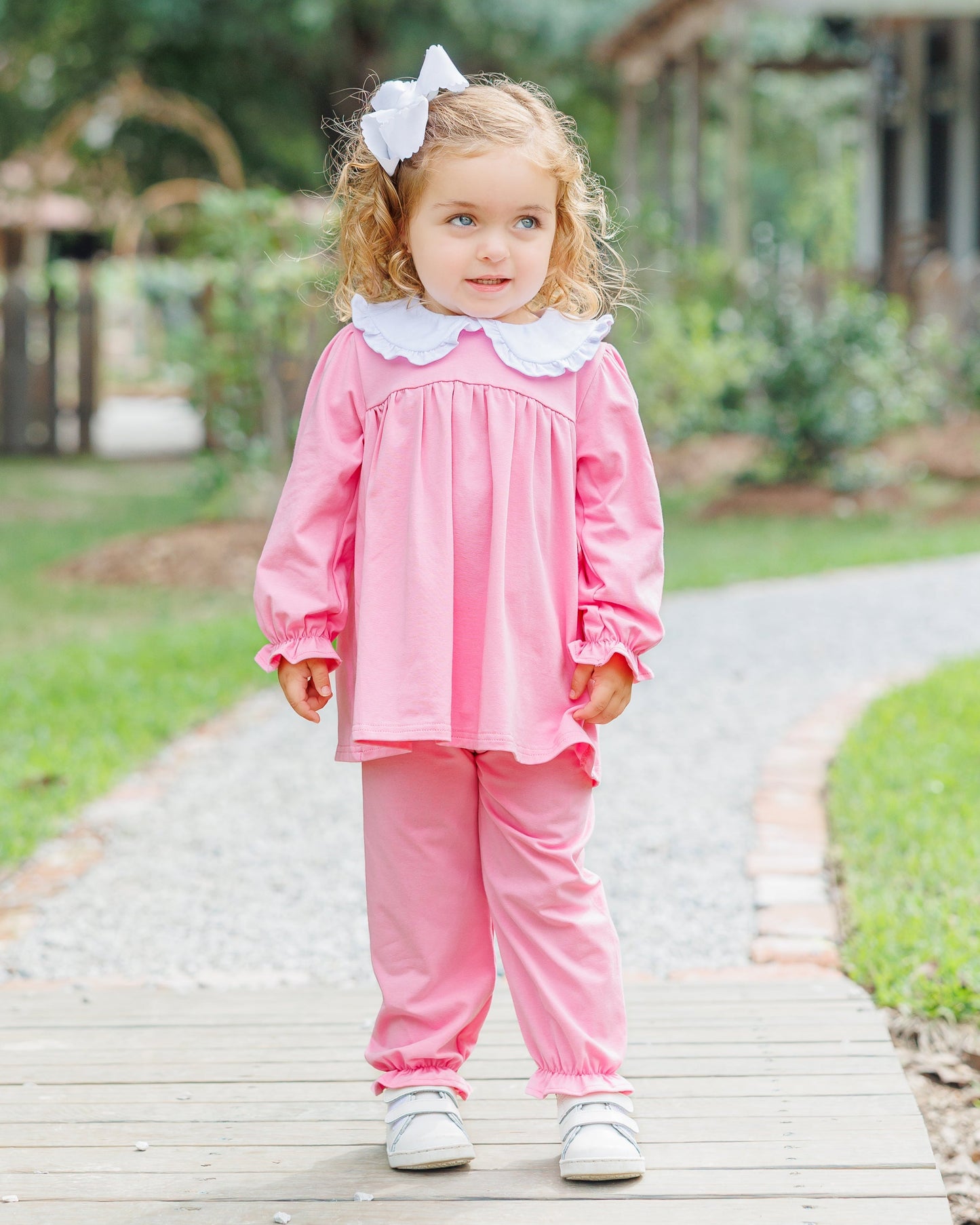 Catherine Bloomer Pants Set- Pink