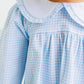 Catherine Diaper Set- Light Blue Windowpane