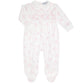 Charming Bows Print Smocked Footie