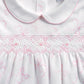 Charming Bows Print Smocked Footie