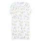 Chicks Print Smocked Gown