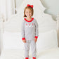 Christmas Candy Stripe Santa Ruffle Set