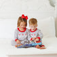 Christmas Candy Stripe Santa Ruffle Set