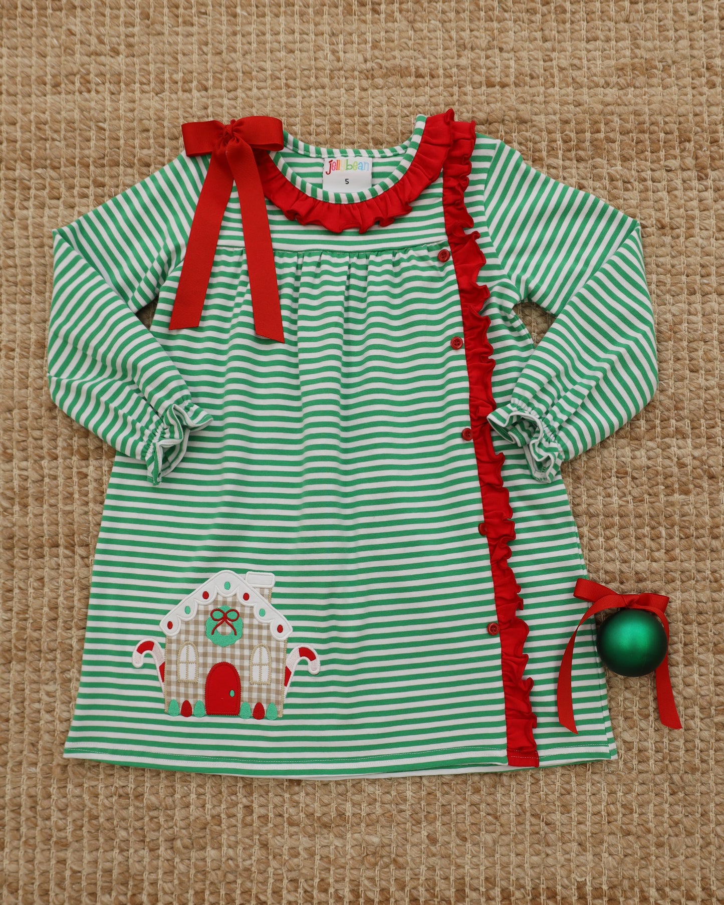 Christmas Cottage Ruffle Dress