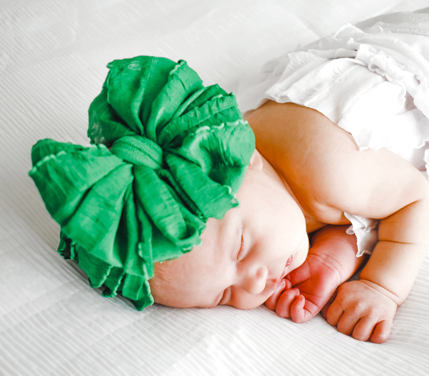 Ruffled Headband | Green