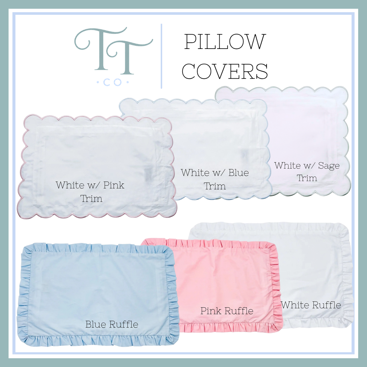 Scalloped & Ruffle Pillow Covers