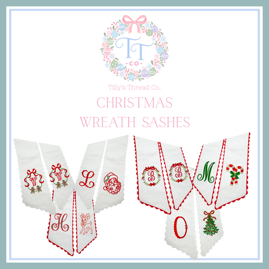 Christmas Wreath Sashes