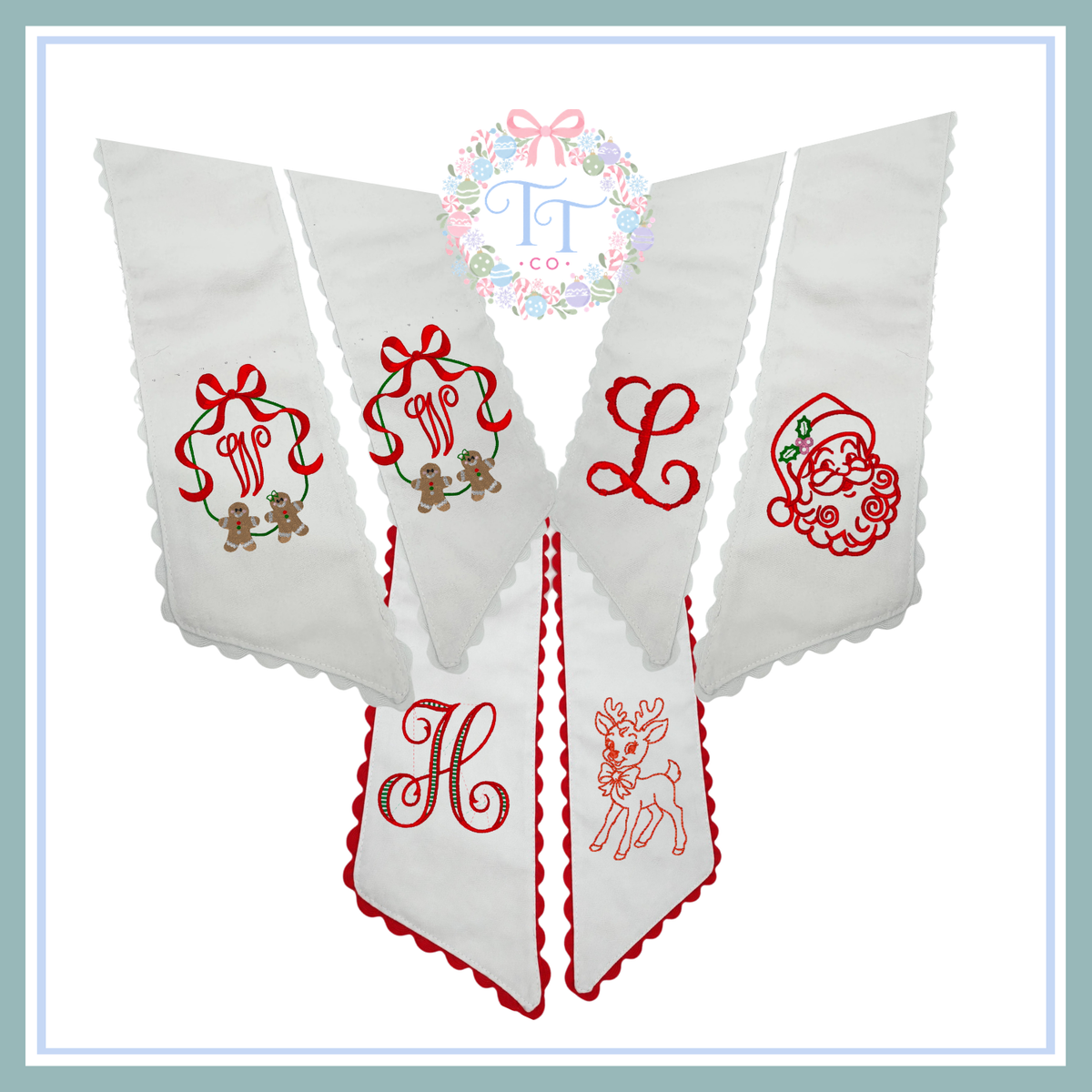 Christmas Wreath Sashes
