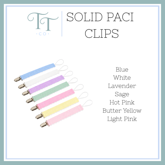 Paci Clips (Solid & Patterned)